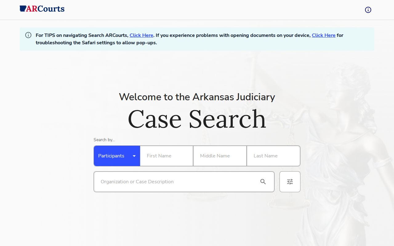 Woodruff County arrest charge and court disposition search